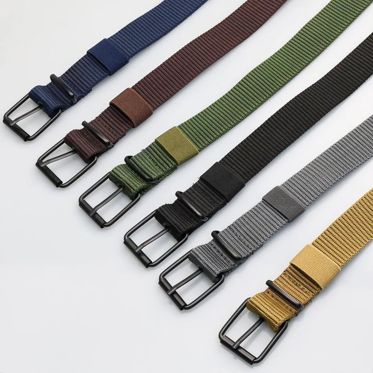 Men’s Canvas Belt with Metal Pin Buckle