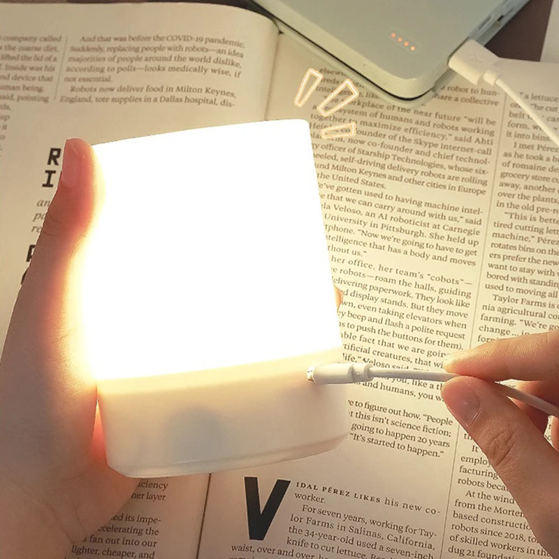 Touch LED Bedside Lamp – Dimmable & Rechargeable Night Light