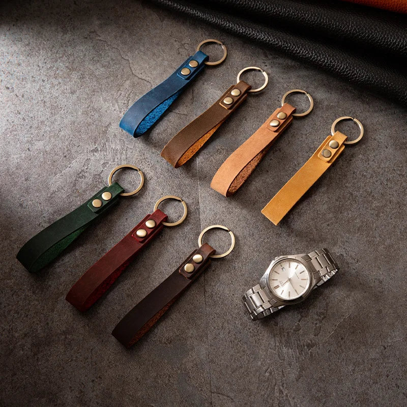 Classic Vintage Men’s Leather Keychain