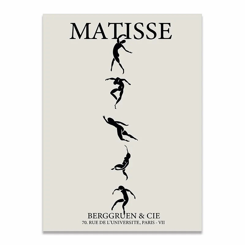 Scandinavian Abstract Matisse Poster – Minimalist Canvas Wall Art
