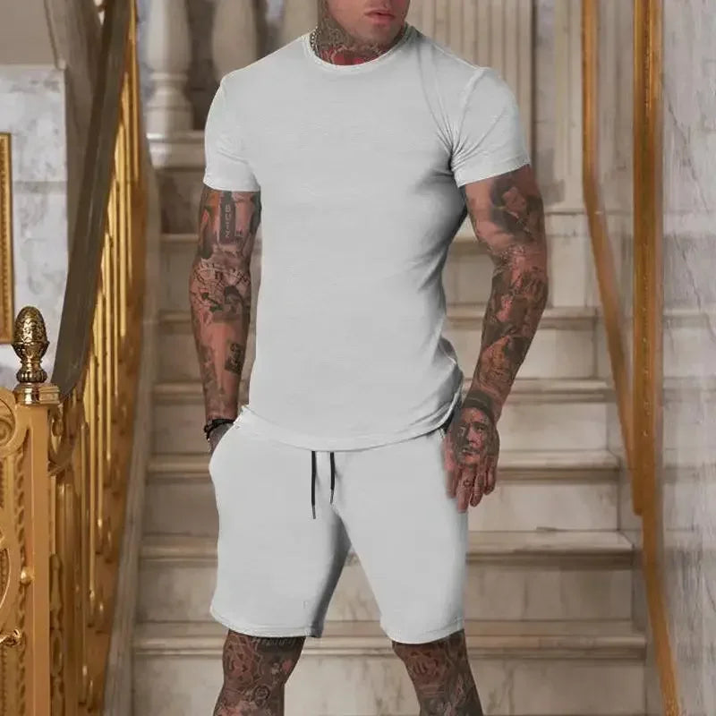2025 Men’s Breathable Sportswear Set – Quick-Dry T-shirt & Shorts