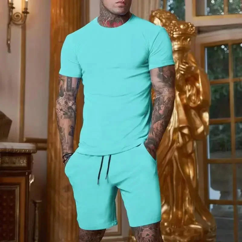 2025 Men’s Breathable Sportswear Set – Quick-Dry T-shirt & Shorts
