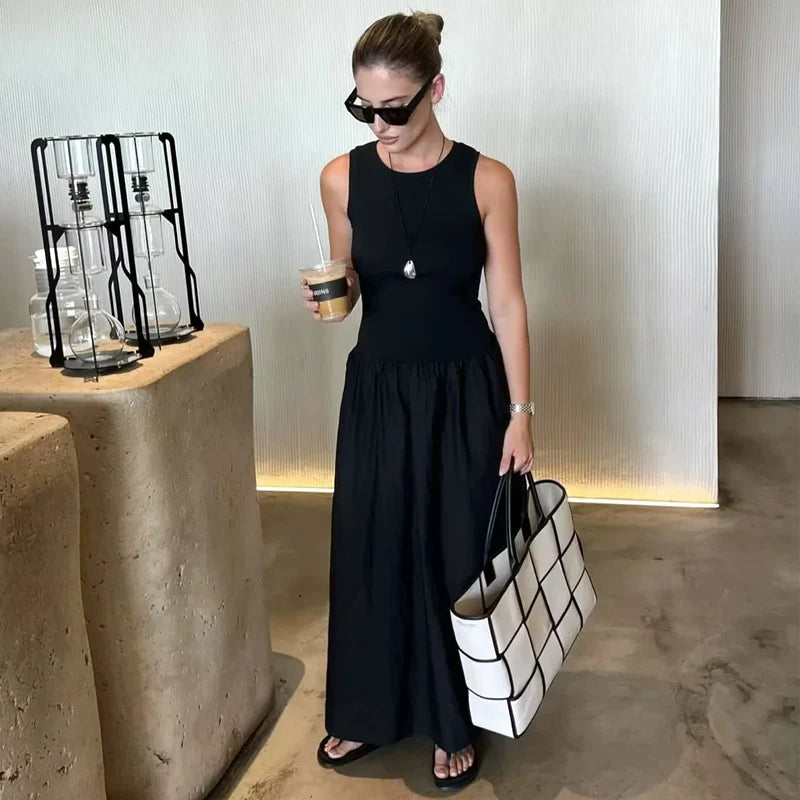 Elegant Long Dress – Sleeveless Casual Party Maxi Dress for Women