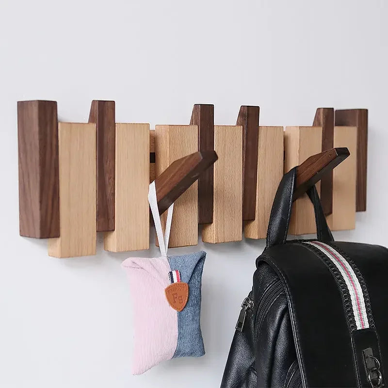 Wall-mounted Solid Wood Coat Rack