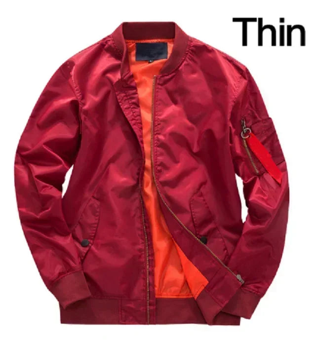 Men’s MA1 Pilot Bomb Jacket – Thickened Military Baseball Style