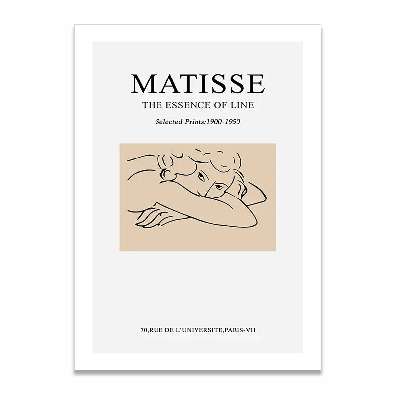 Scandinavian Abstract Matisse Poster – Minimalist Canvas Wall Art