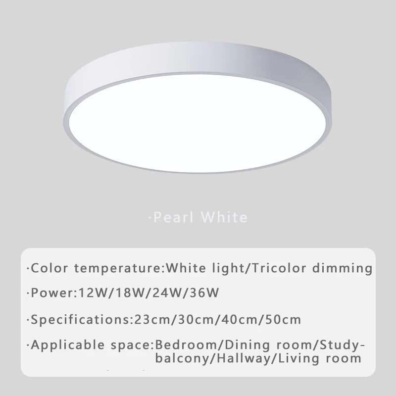Macaron LED Ceiling Light – Nordic Minimalist Ultra-Thin Design