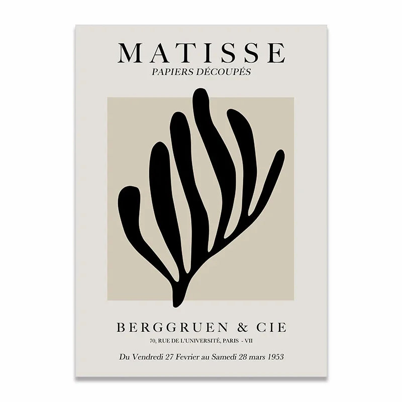 Scandinavian Abstract Matisse Poster – Minimalist Canvas Wall Art