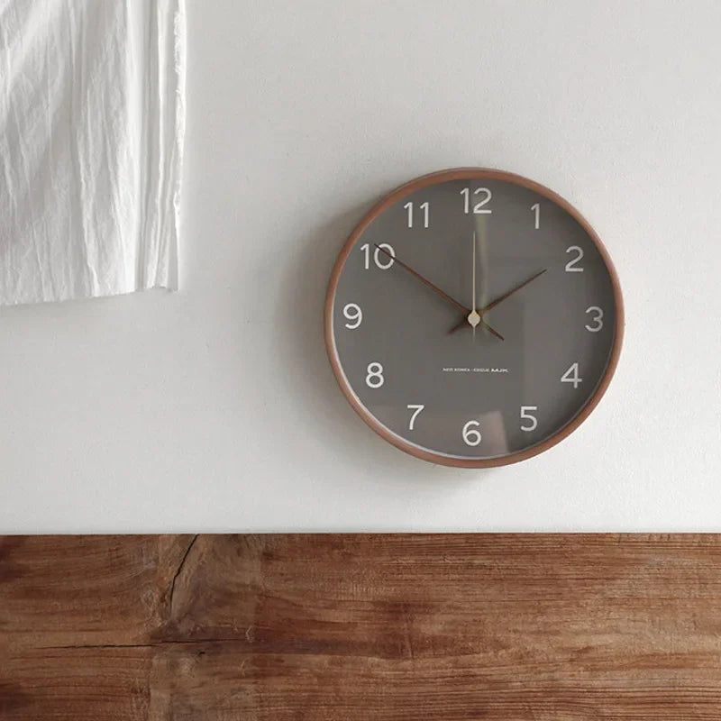 Nordic Solid Wood & Glass Wall Clock