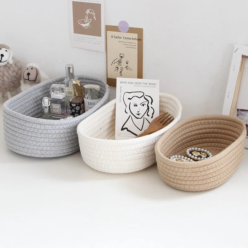Nordic Cotton Rope Woven Storage Baskets