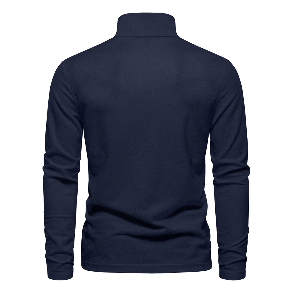 Men’s Long Sleeve Polo Shirt – Deer Embroidery & Premium Comfort