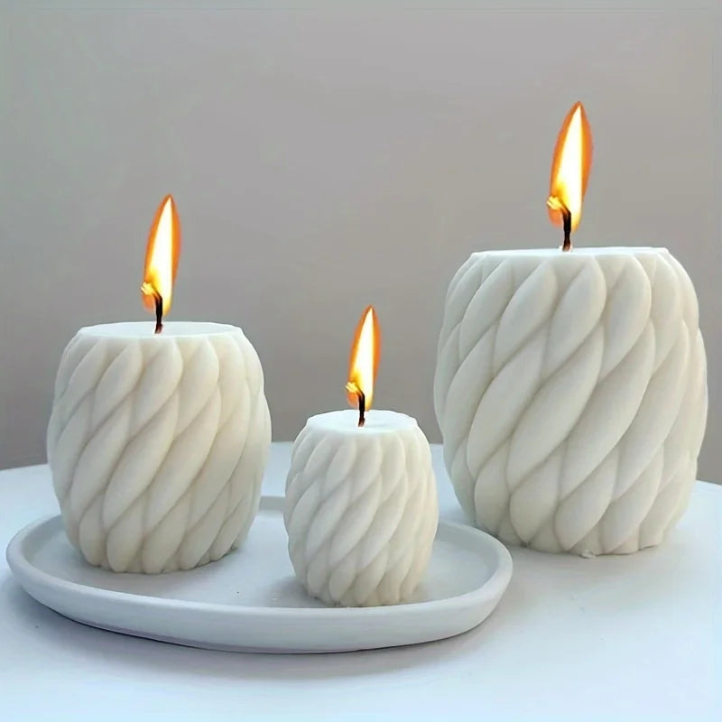 Geometric Wave Candle Mold – Modern Abstract Silicone Mold for Decorative & Aromatherapy Candles