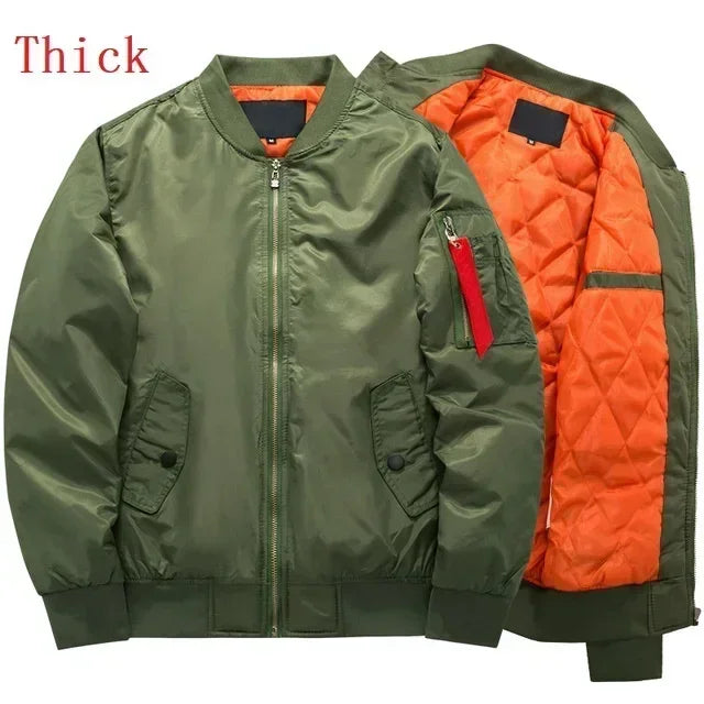 Men’s MA1 Pilot Bomb Jacket – Thickened Military Baseball Style