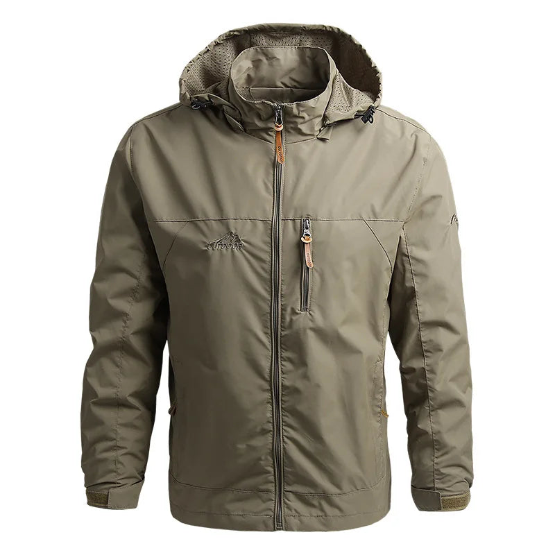 Men’s Tactical Windbreaker Jacket – Waterproof, Lightweight & Hooded
