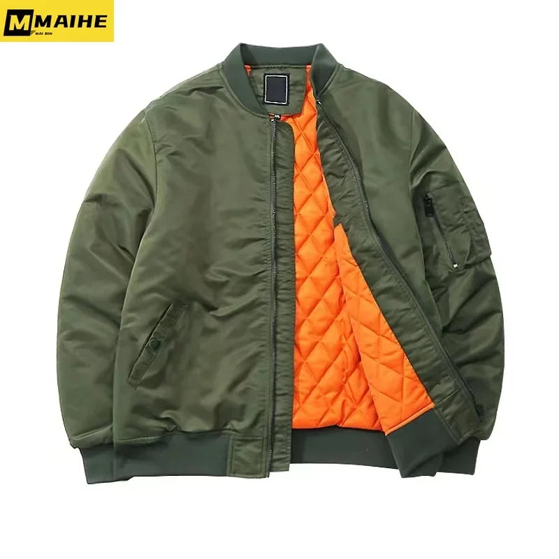 Men’s MA1 Pilot Bomb Jacket – Thickened Military Baseball Style