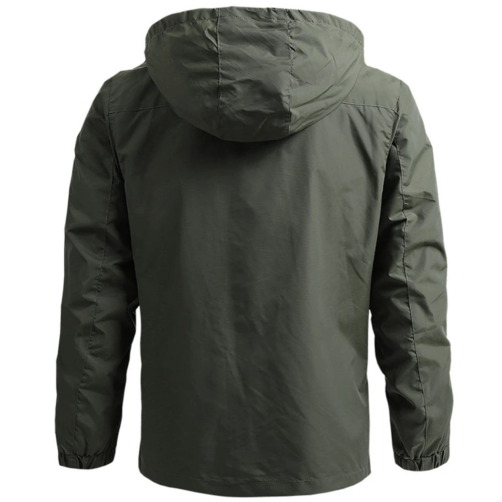 Men’s Tactical Windbreaker Jacket – Waterproof, Lightweight & Hooded
