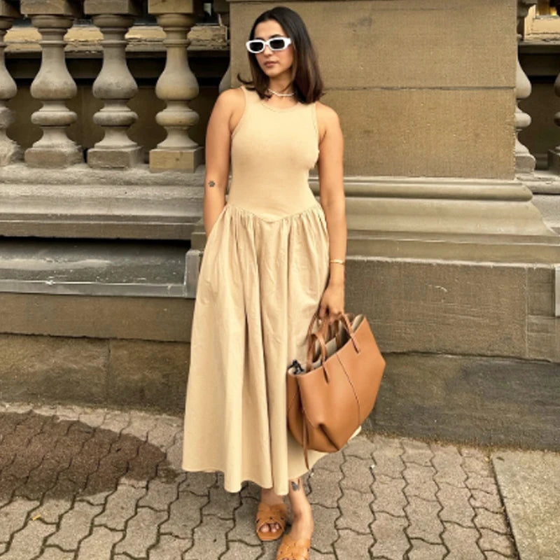 Elegant Long Dress – Sleeveless Casual Party Maxi Dress for Women