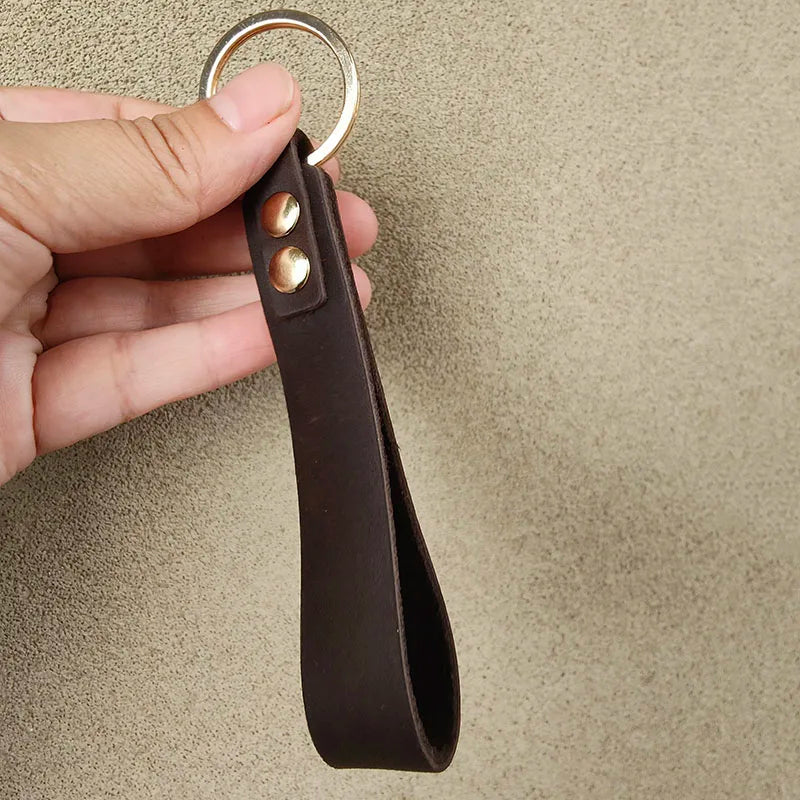 Classic Vintage Men’s Leather Keychain