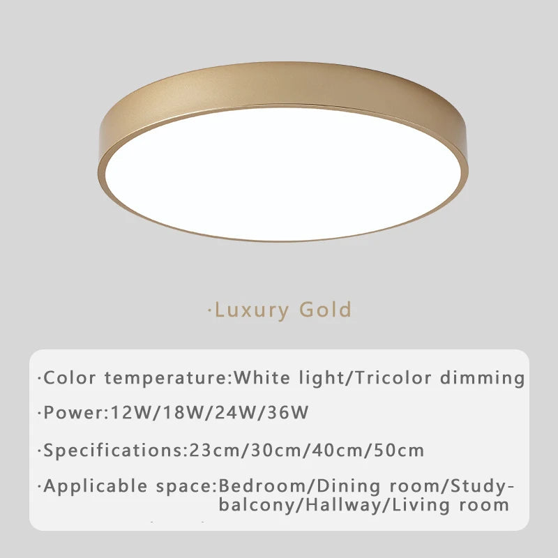 Macaron LED Ceiling Light – Nordic Minimalist Ultra-Thin Design