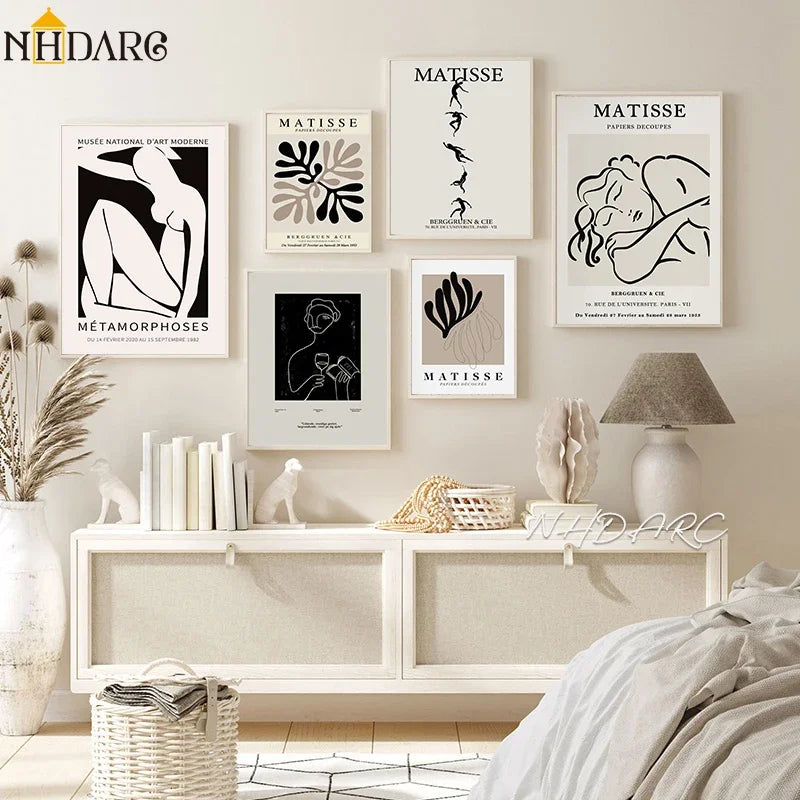 Scandinavian Abstract Matisse Poster – Minimalist Canvas Wall Art