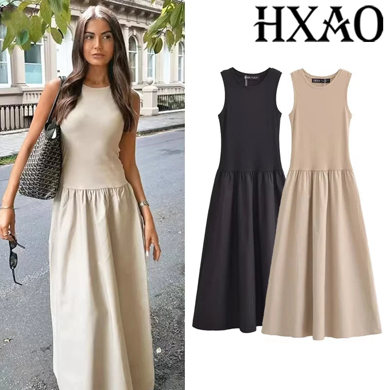Elegant Long Dress – Sleeveless Casual Party Maxi Dress for Women