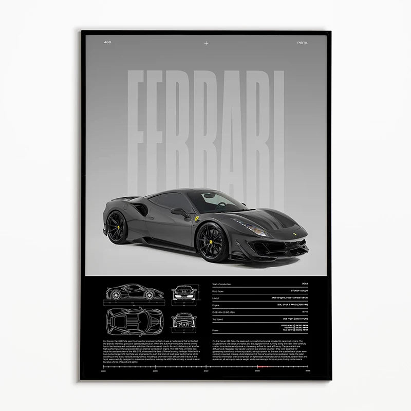 Black & White Classic Cars Poster – Vintage Canvas Wall Art