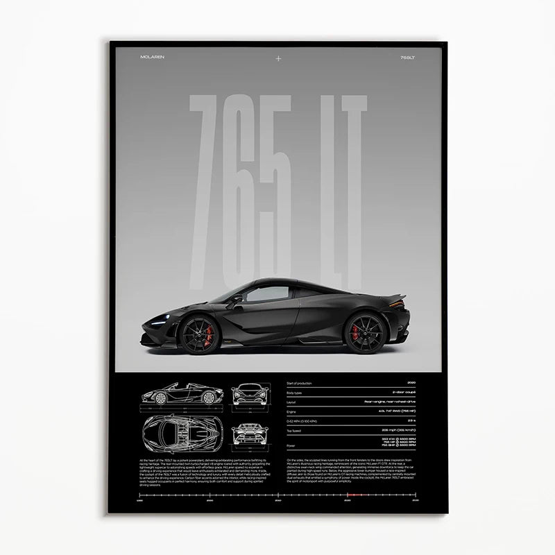 Black & White Classic Cars Poster – Vintage Canvas Wall Art